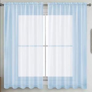 Lt. Blue Sheer Curtain Panels-4